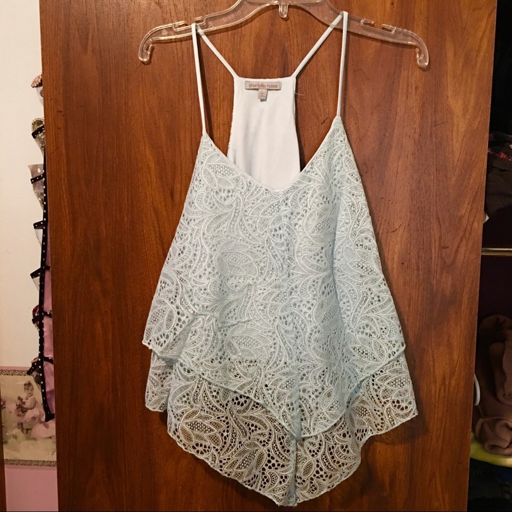 Charlotte Russe blue Crop tank